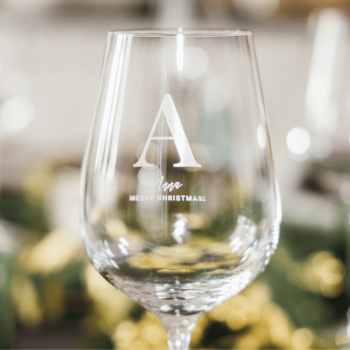 Personalised Monogram Wine Glass