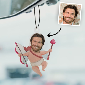 Personalised Cupid car air freshener 