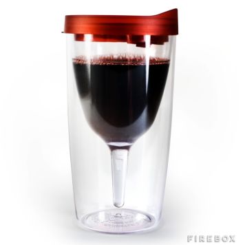 Vino2Go Portable Wine Glass - Merlot Red