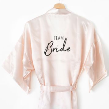 Personalised Satin Robe with Text