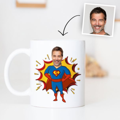 Face Upload Superhero Mug