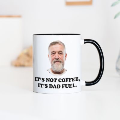 Personalised face mug with text